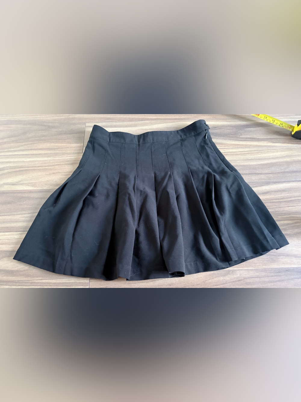 Black Pleated Mini schoolgirl Skirt